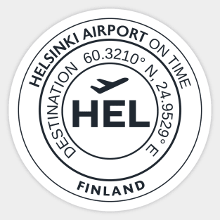Airport code sticker HEL Helsinli Sticker